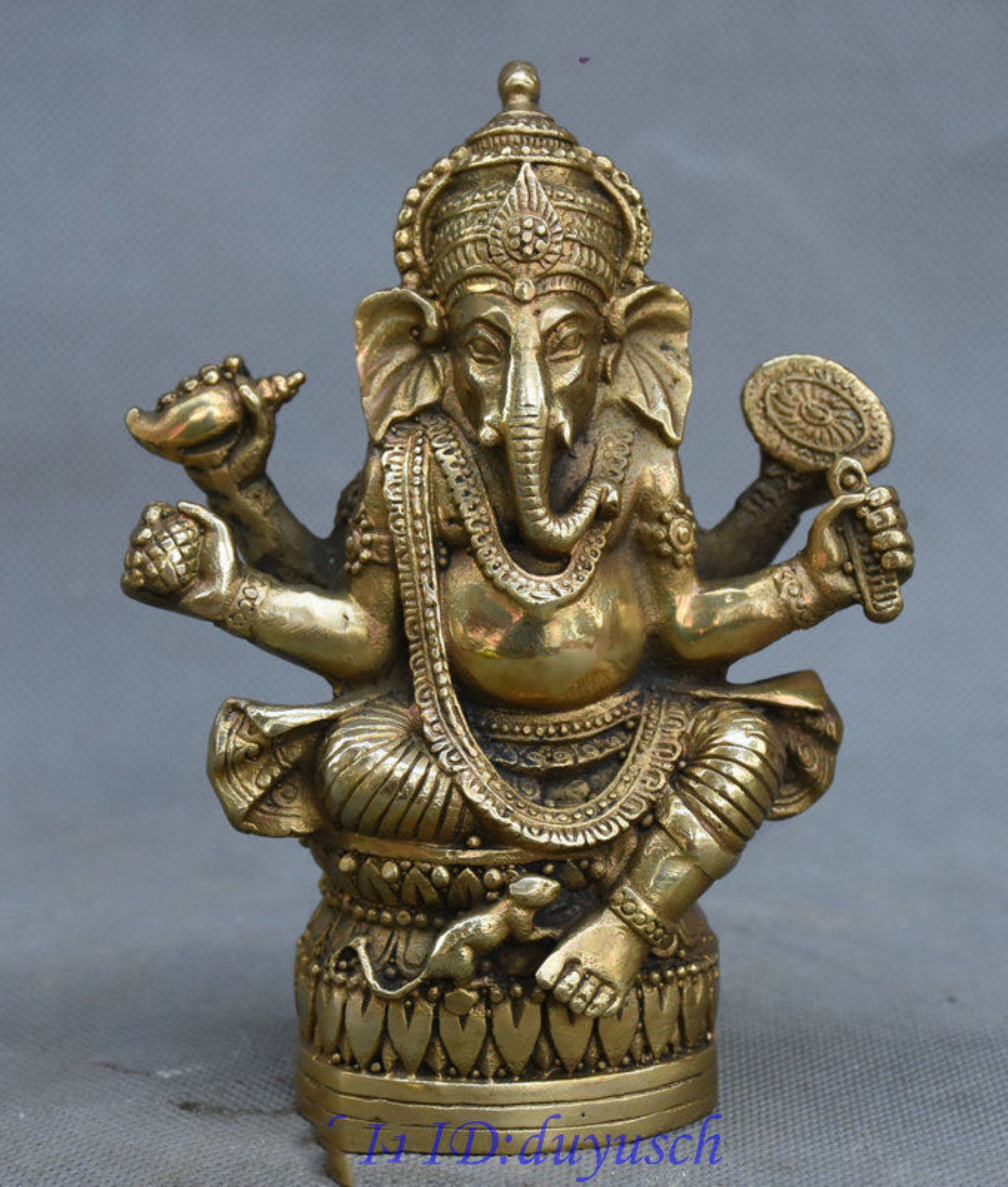 Goud kleurig Ganesha beeldje 