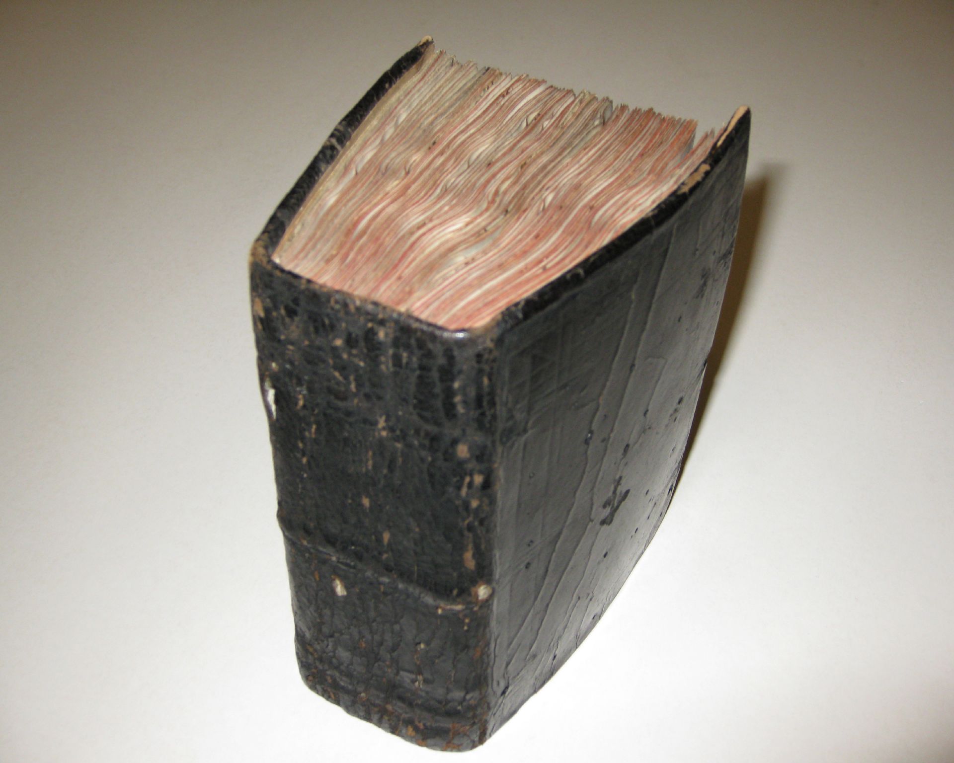 En van de meest bijzondere boeken in het Erfgoedcentrum in Rozet is een getijdenboek uit 1469. Dit boekje van 15 cm hoog is met de hand geschreven en versierd. Dat heeft veel tijd gekost!
De letters in deze tijd zien er heel anders uit.