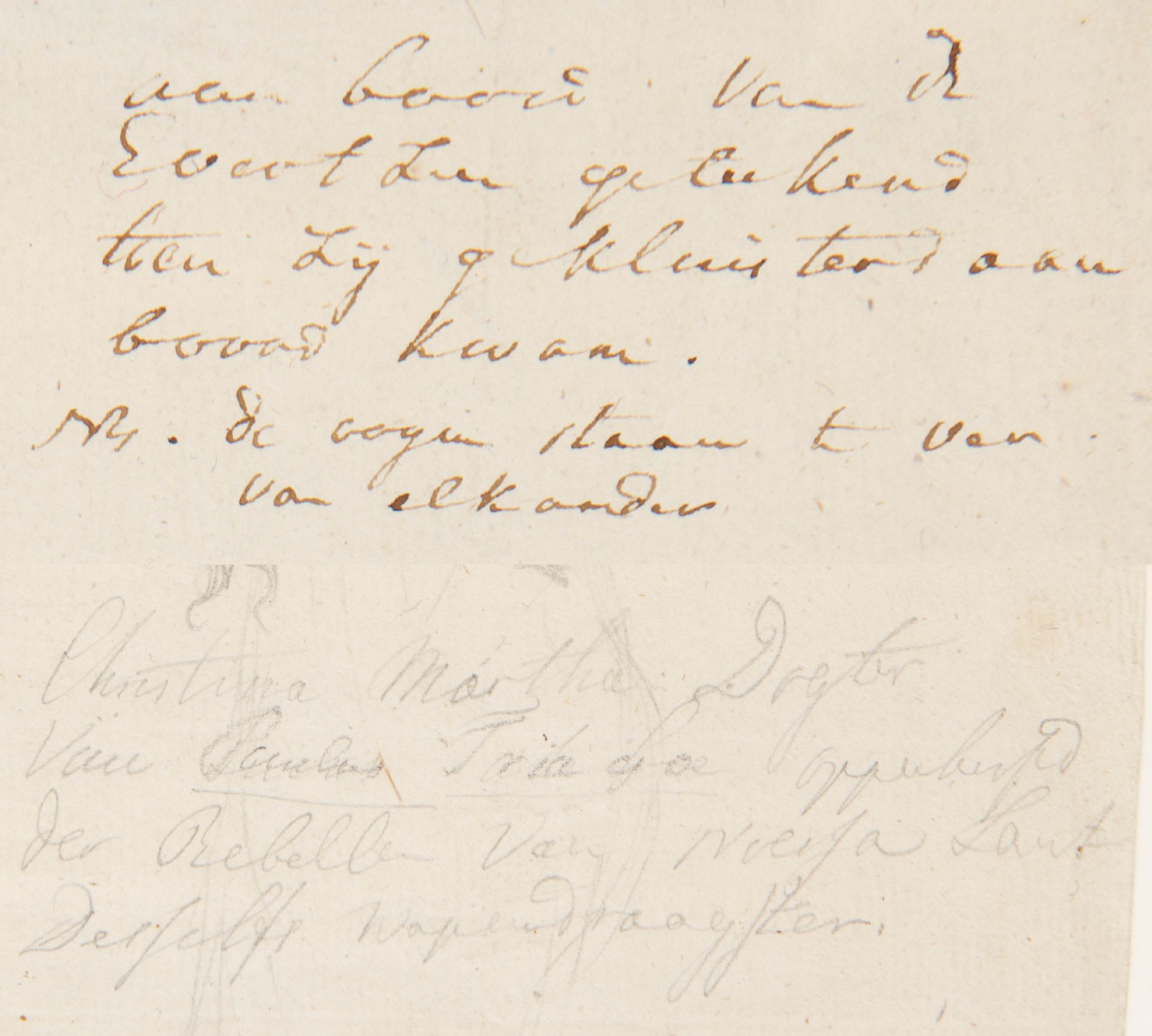 De Gelderse officier Maurits Ver Huell krijgt opdracht de opstand neer te slaan. Tijdens de gevechten ontmoet Maurits, Martha Christina. Ze maakt zoveel indruk op hem, dat hij een tekening van haar maakt en zelfs een boek over haar schrijft.  