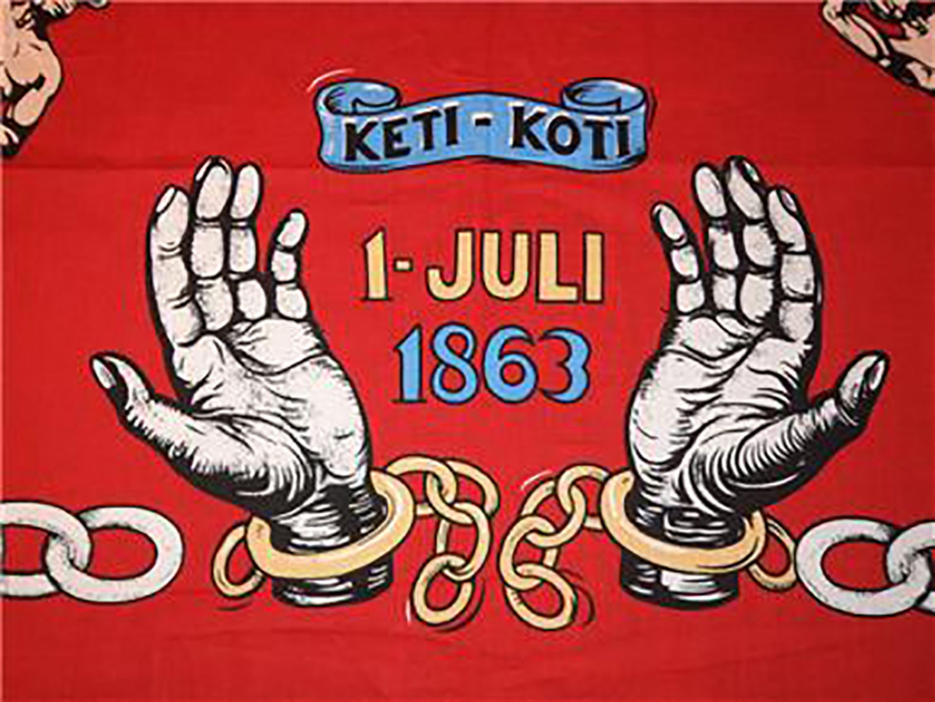 Ieder jaar wordt op 1 juli gevierd dat de slavernij werd afgeschaft. Deze feestdag wordt Keti Koti genoemd, wat Ketenen Gebroken betekent. Waarom denk je dat dit feest Keti Koti heet?
