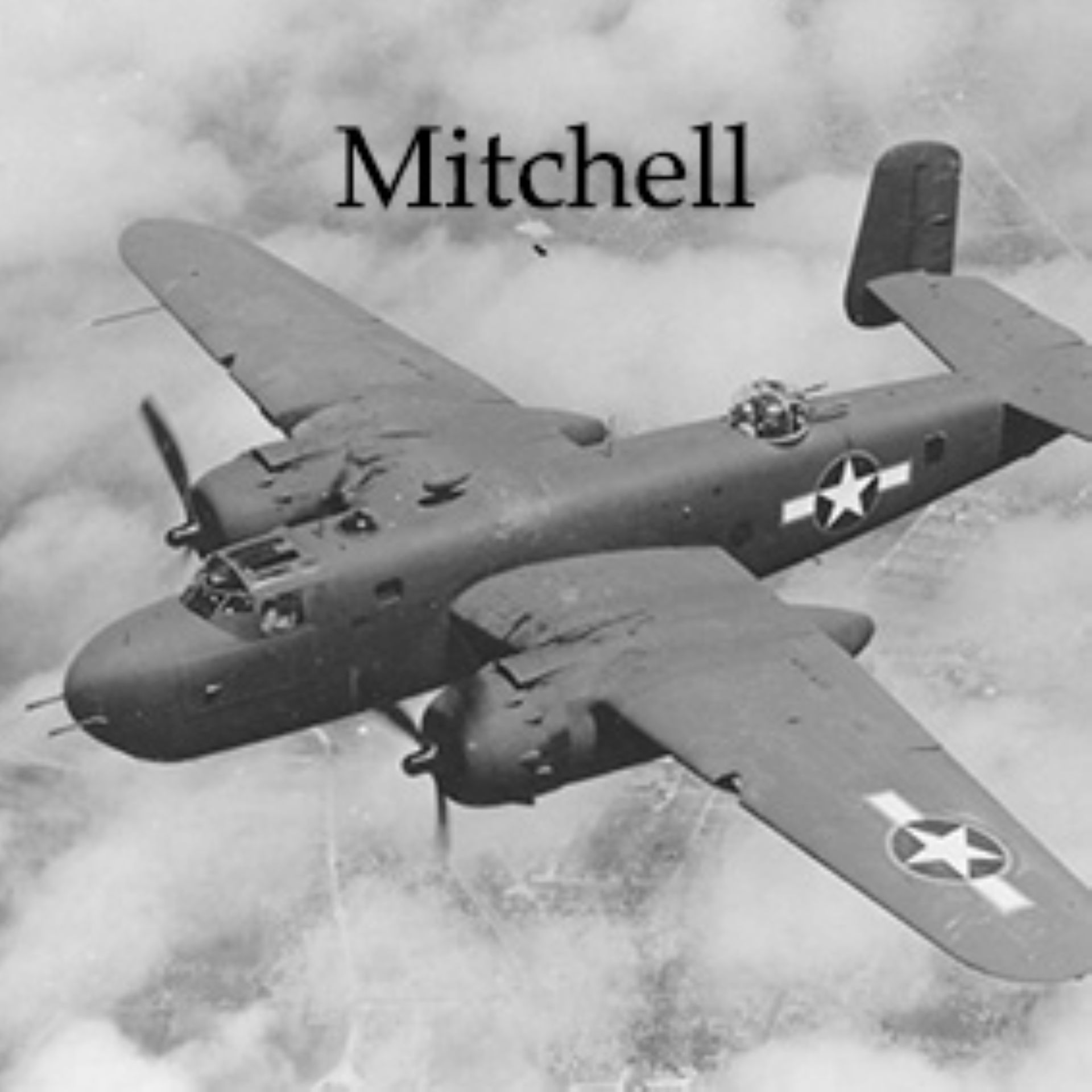 Een vliegtuig van het type Mitchell.