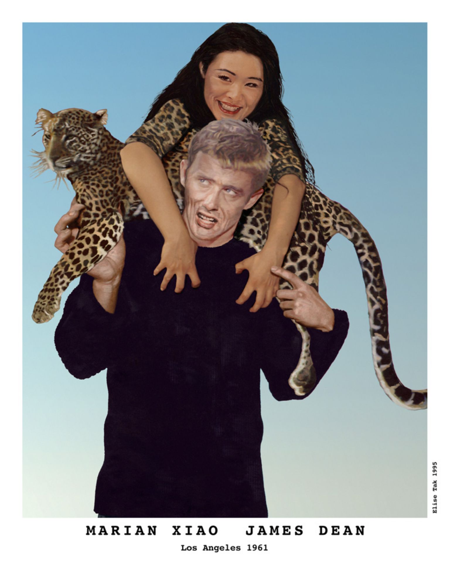 Op deze computerpainting is James Dean te zien, gekleed in een zwarte trui. Op zijn schouders draagt hij een poema en zijn fictieve echtgenote Marian Xiao, toepasselijk gekleed in een poemaprint. Ze zijn gefotografeerd voor een lichtblauwe achtergrond, als in een fotostudio. Marian Xiao slaat haar handen als klauwen in de borst van haar echtgenoot.